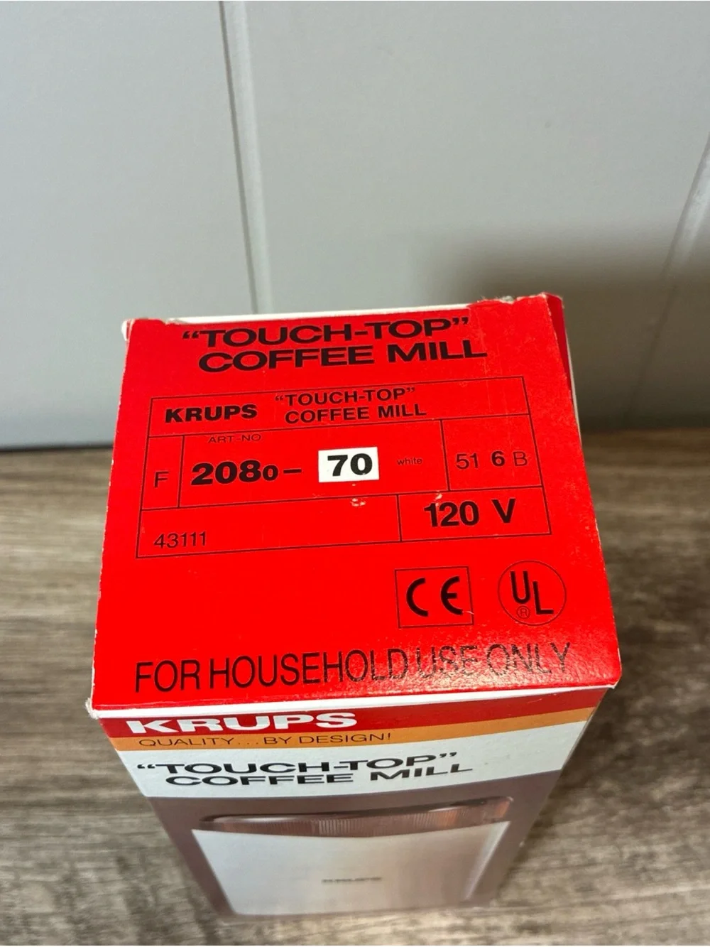 Krups Touch Top Coffee Mill Electric Coffee Grinder 208 Tested